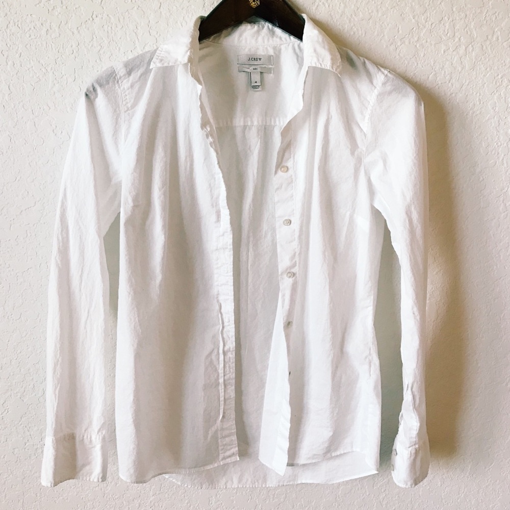 J. Crew Boy White Button Down Shirt